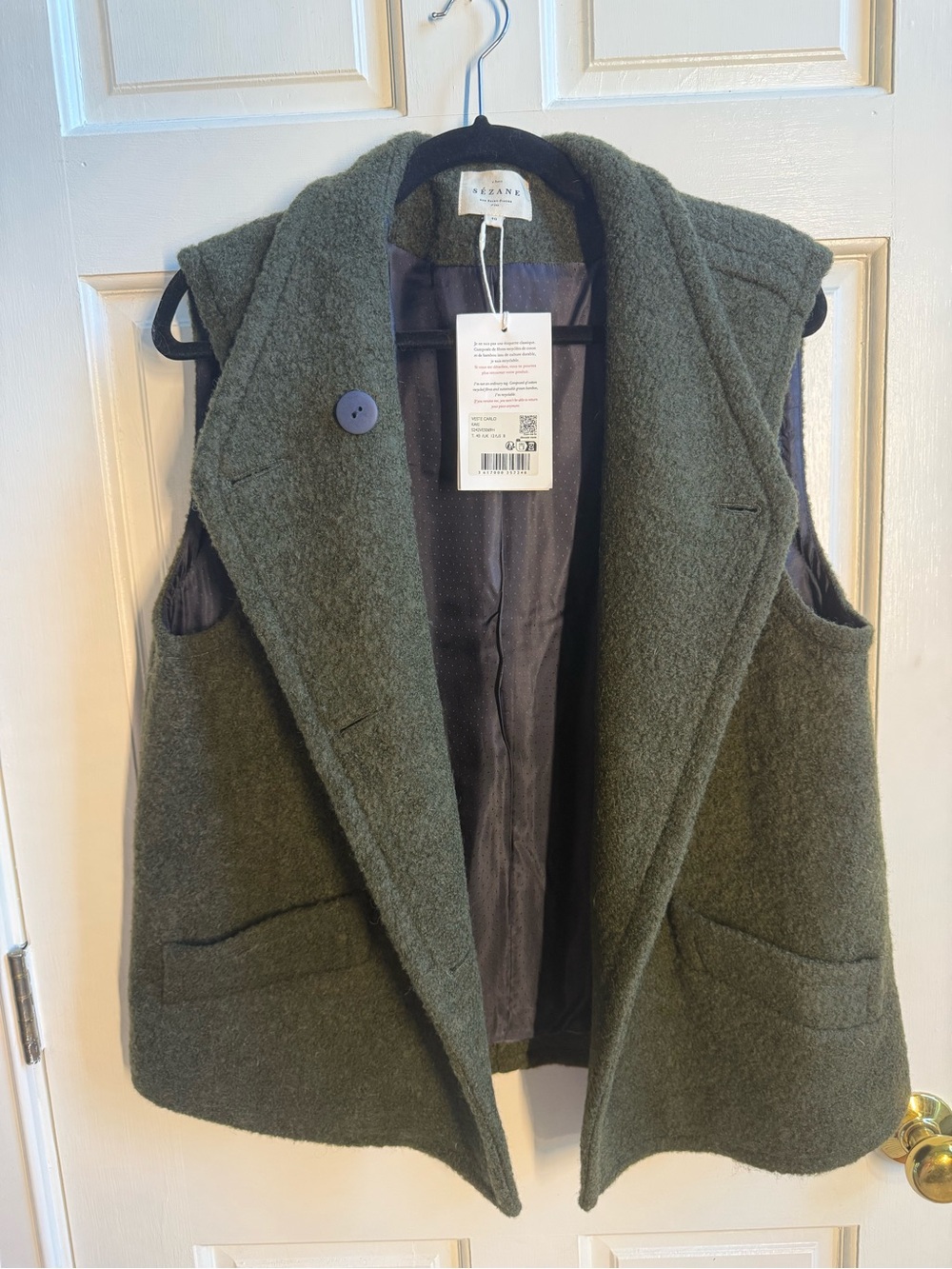 Sézane Carlo in Khaki - Picture 3 of 6